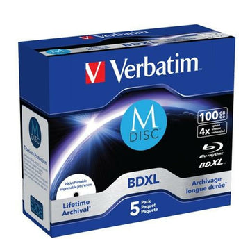 Blu-Ray BD-R Printable Verbatim M-DISC 5 Unités 4x