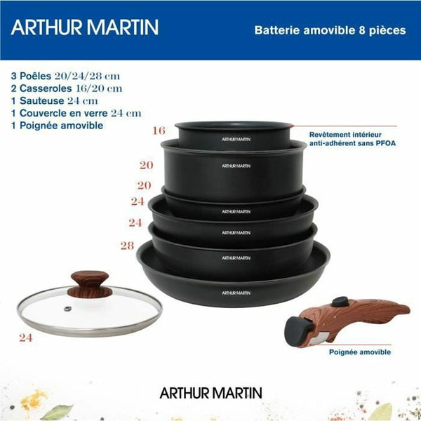 Batterie de Cuisine Arthur Martin 8 Pièces