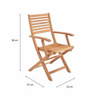 Chaise de jardin 57,5 x 56 x 90 cm (2 Unités)