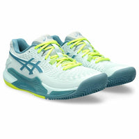 Chaussures de Tennis pour Femmes Asics Gel-Resolution 9 Clay Aigue marine