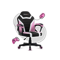 Chaise de jeu Huzaro HZ-Ranger 1.0 pink mesh Noir/Rose Enfants