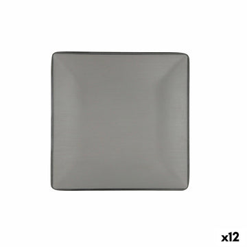 Assiette plate Bidasoa Gio Gris Plastique 21,5 x 21,5 cm (12 Unités)