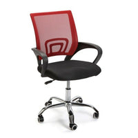 Chaise de Bureau Versa Noir Rouge Multicouleur 51 x 58 cm