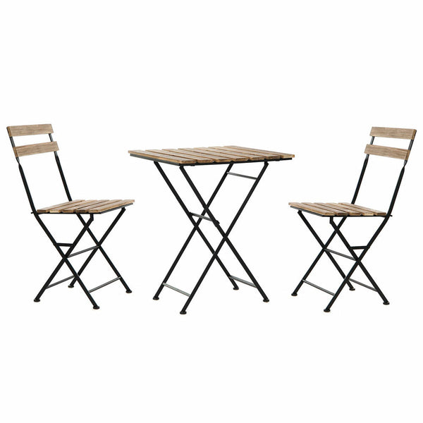 Ensemble Table + Chaises DKD Home Decor 60 x 60 x 74 cm (3 pcs)