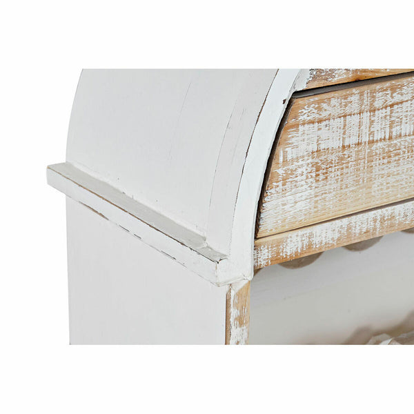 Range Bouteilles DKD Home Decor Blanc Marron Bois 65 x 30 x 123 cm