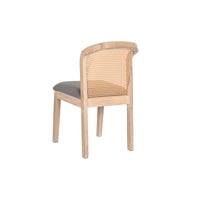 Chaise de Salle à Manger DKD Home Decor Sapin Polyester Gris foncé (46 x 61 x 86 cm)
