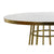 Table de Salle à Manger DKD Home Decor Blanc Doré Marbre Fer 90 x 90 x 75,5 cm