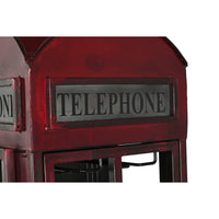 Range Bouteilles DKD Home Decor Telephone Noir Rouge Gris foncé Métal 40 x 38 x 175 cm