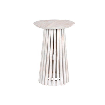 Petite Table d'Appoint Home ESPRIT Blanc bois mindi 40 x 40 x 60 cm