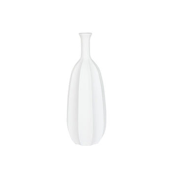 Vase Home ESPRIT Blanc Fibre de Verre 34 x 34 x 100 cm