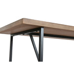 Table de Salle à Manger Home ESPRIT Noir Naturel Métal Sapin 195 x 90 x 76 cm