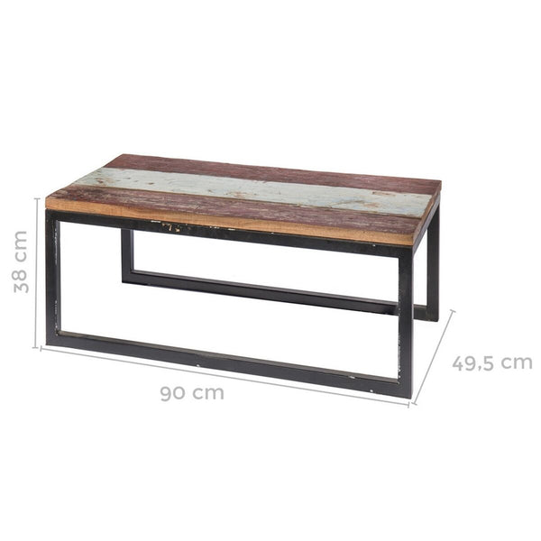 Table Basse Calypso Marron Bois Fer 90 x 50 x 38 cm