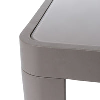 Table d'appoint Stella Gris Aluminium Verre trempé 70 x 70 x 40 cm