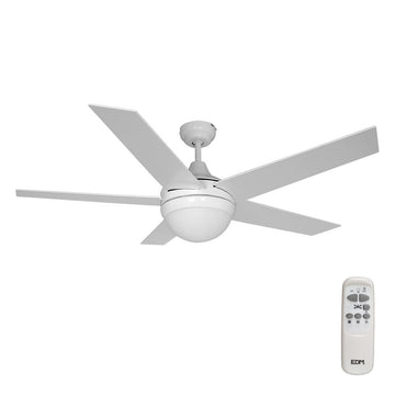 Ventilateur de Plafond avec Lumière EDM 33988 Adriatico Blanc 60 W