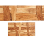 Table d'appoint Trama 120 x 60 x 48 cm Marron Noir Bois d'acacia