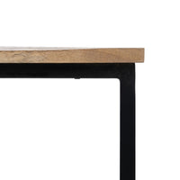 Jeu de 2 tables Noir Naturel 60 x 60 x 42 cm (2 Unités)
