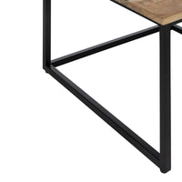 Jeu de 2 tables Noir Naturel 60 x 60 x 42 cm (2 Unités)