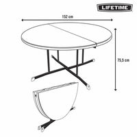 Table Piable Lifetime Ø 152 cm Ronde