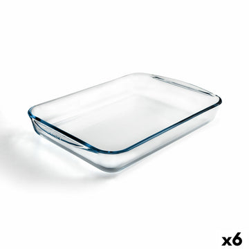 Plat de Four Pyrex Classic Vidrio Transparent verre Rectangulaire 40 x 27 x 6 cm (6 Unités)