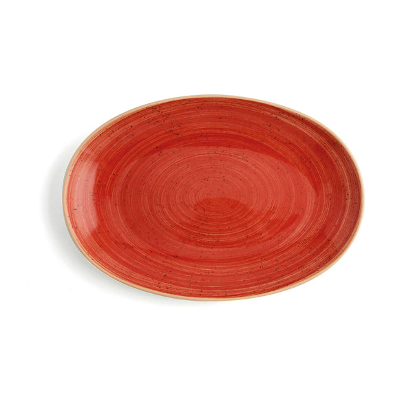 Plat à Gratin Ariane Terra Oblongue Céramique Rouge (Ø 32 cm) (6 Unités)