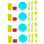 Set de jouets alimentaires Colorbaby Linge et ustensiles de cuisine 34 Pièces 33 Pièces (16 Unités)