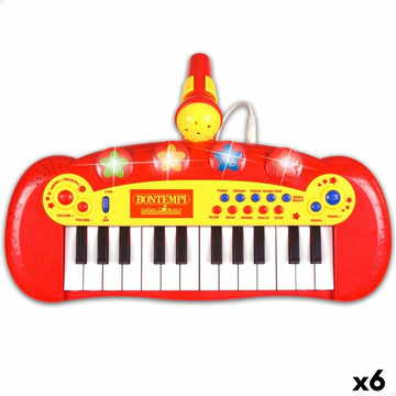 Piano interactif pour bébé Bontempi Enfant Microphone 33 x 13 x 19,5 cm (6 Unités)
