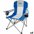 Chaise de camping pliante Aktive Bleu Gris 57 x 97 x 60 cm (4 Unités)