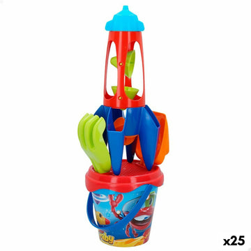 Set de jouets de plage Colorbaby Fusée polypropylène (25 Unités)