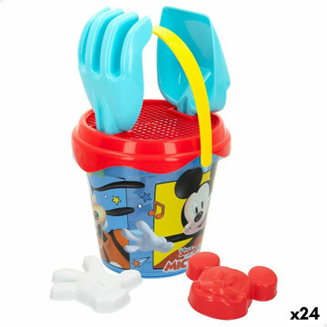 Set de jouets de plage Mickey Mouse Ø 14 cm Plastique (24 Unités)