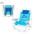 Chaise de Plage Aktive Pliable Bleu 53 x 80 x 58 cm (2 Unités)