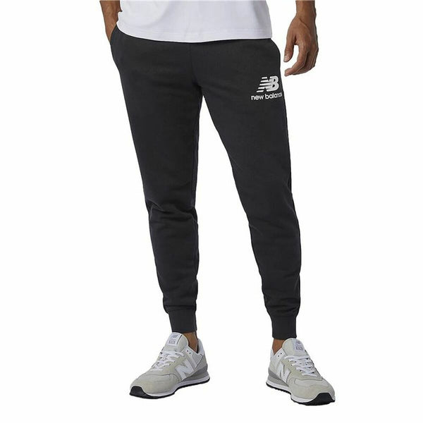 Pantalon de sport long New Balance Essentials Stacked Logo Noir Homme