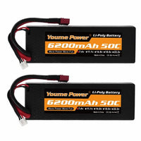 Batterie au lithium rechargeable Télécommandée 7.4V 6200mah 50C (2 uds) (Refurbished A+)