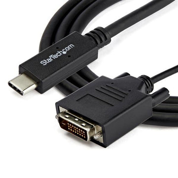 Adaptateur USB C vers DVI Startech CDP2DVIMM2MB Noir