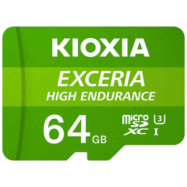 Carte Mémoire Micro SD avec Adaptateur Kioxia Exceria High Endurance Cours 10 UHS-I U3 Vert