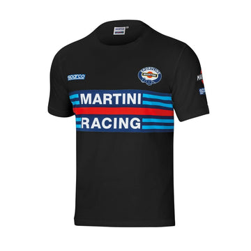 T-shirt à manches courtes homme Sparco Martini Racing Noir (Taille L)