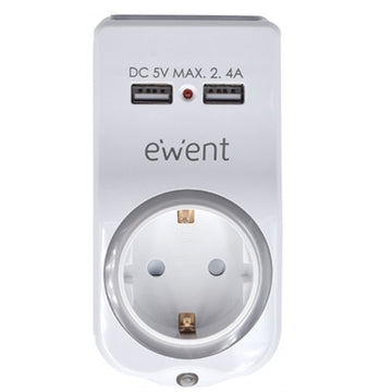 Prise Murale avec 2 Ports USB Ewent EW1225 16A 3680 W