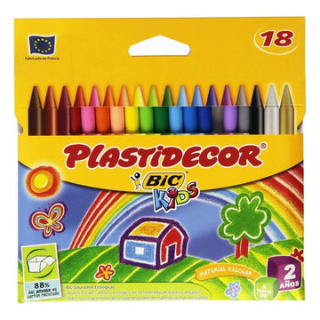 Crayons gras de couleur Bic Kids Plastidecor (18 pcs) (Refurbished A+)