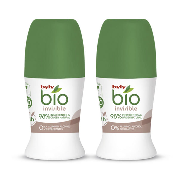 Désodorisant Roll-On BIO NATURAL 0% INVISIBLE Byly (2 pcs)