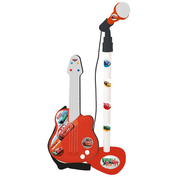 Jouet musical Cars Microphone Rouge Guitare pour Enfant