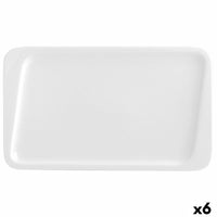 Assiette plate Quid Chef Céramique Blanc (30 x 18 cm) (Pack 6x)
