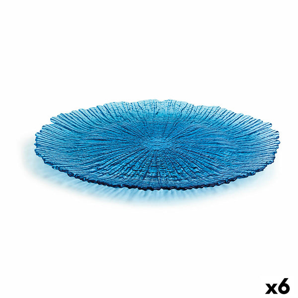Assiette plate Quid Mar de Viento Bleu verre (Ø 32 cm) (Pack 6x)