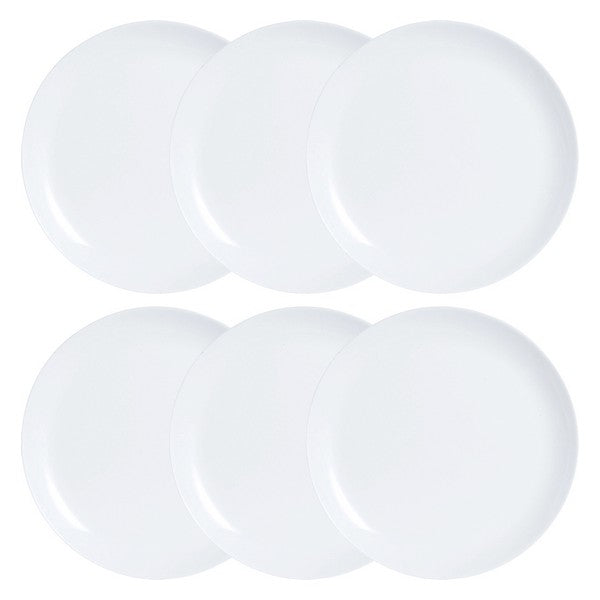Service de vaisselle Luminarc Diwali 6 pcs Blanc verre (25 cm)
