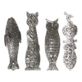 Support DKD Home Decor Bâtonnets d'encens animaux Aluminium (4 pcs) (6 x 22 x 1 cm)