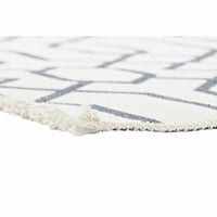 Tapis DKD Home Decor Blanc Gris Polyester Coton (120 x 180 x 1 cm)
