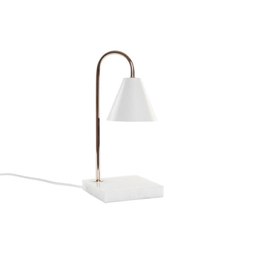 Lampe de bureau DKD Home Decor Doré Blanc (15 x 15 x 33 cm)