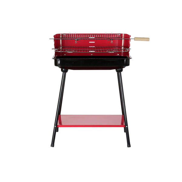 Barbecue à Charbon sur Pied DKD Home Decor Rouge Acier (53 x 37 x 80 cm)