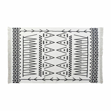 Tapis DKD Home Decor Noir Blanc Ikat (120 x 180 x 0,7 cm)