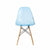 Chaise de Salle à Manger DKD Home Decor Naturel Bleu PVC Bouleau (50 x 46 x 83,5 cm)