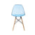 Chaise de Salle à Manger DKD Home Decor Naturel Bleu PVC Bouleau (50 x 46 x 83,5 cm)