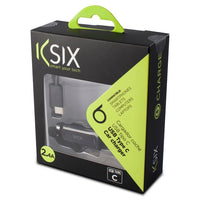 Chargeur de voiture KSIX 2.4A USB-C Noir